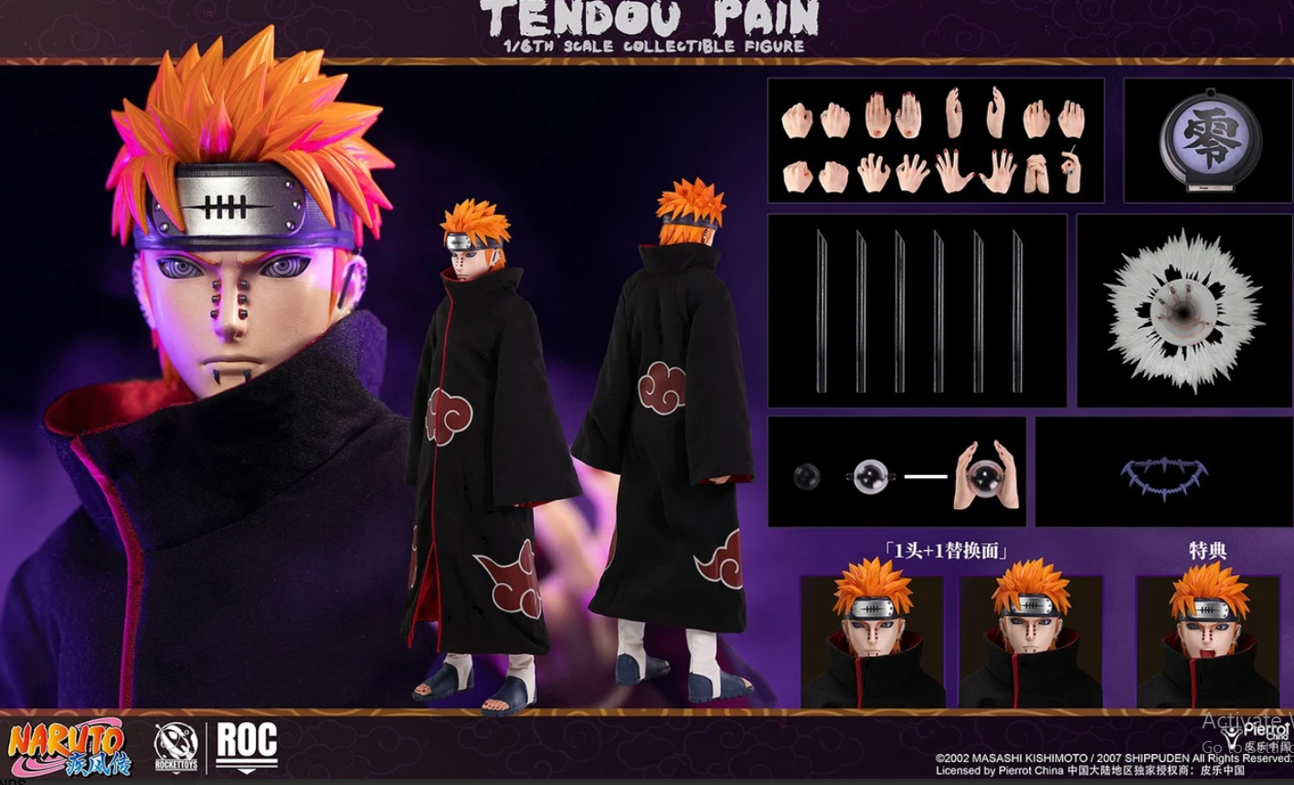 ROCKETTOYS Studio - Naruto Shippuden Tendo Pain 1/6 Action Figure ROC-013 (Licensed)