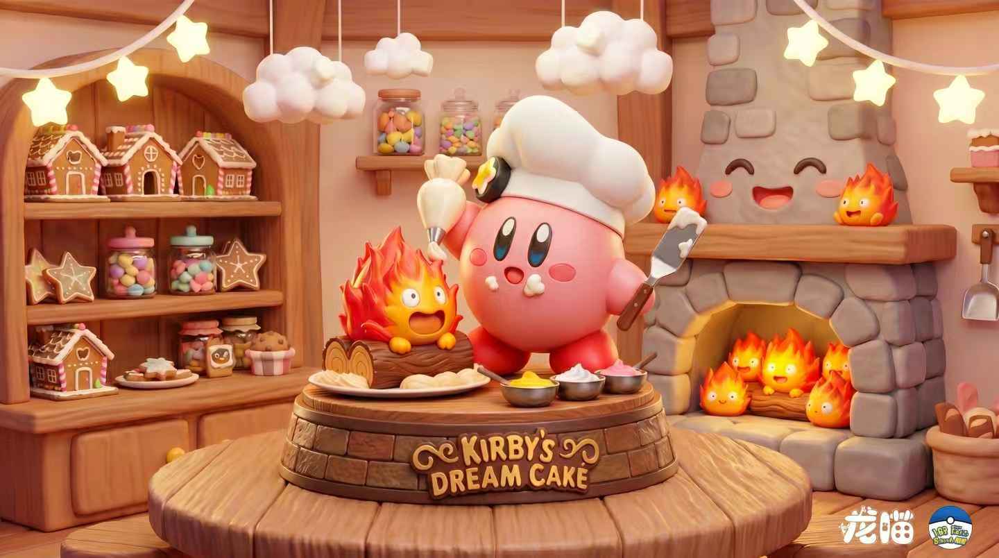 Long Miao Studio X Hit Face Studio - Kirby x Calcifer Kirby x Howl's Moving Castle