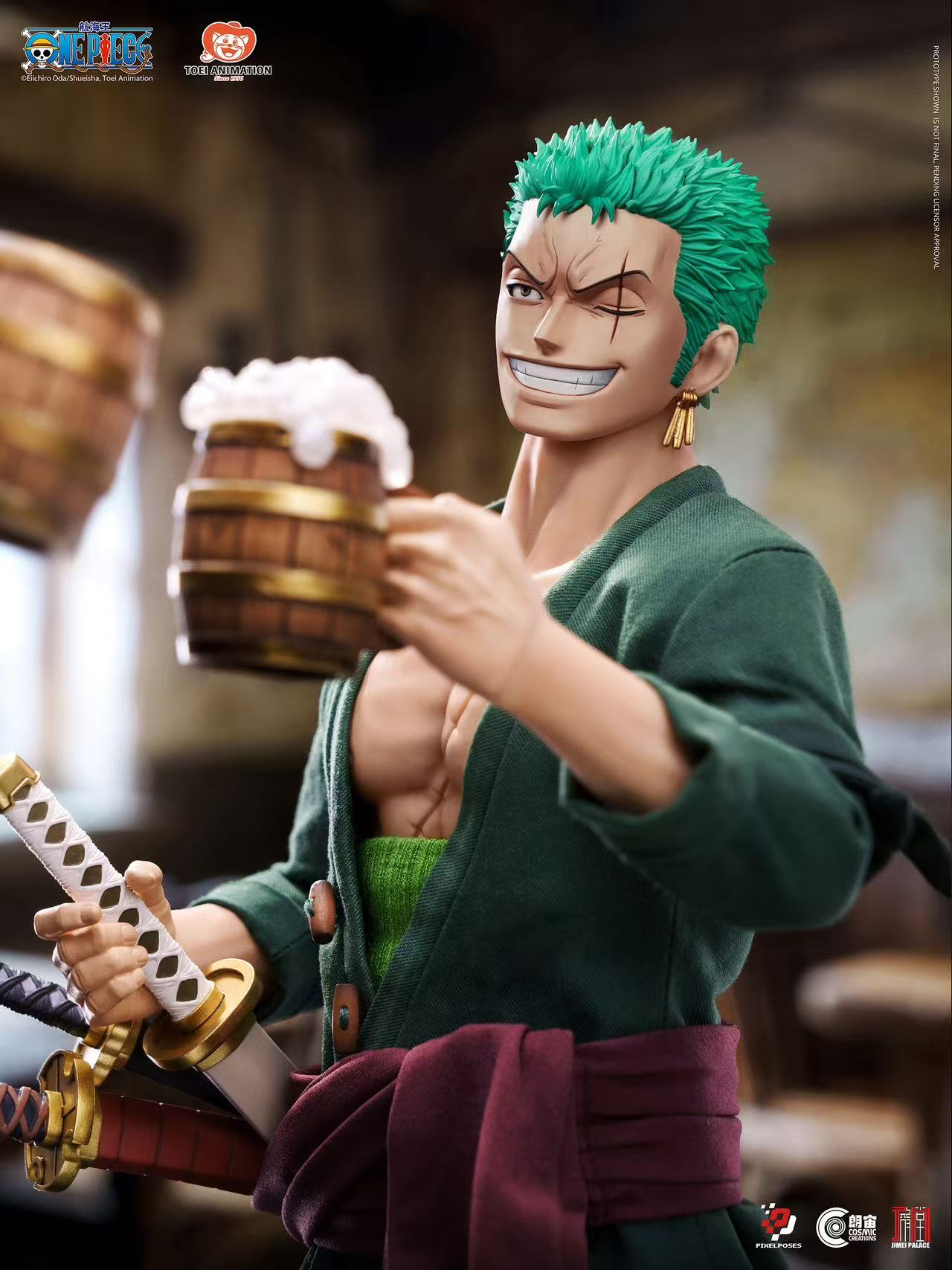Pixel Poses X Cosmic Creations X JIMEI PALACE Studio - ONE PIECE Roronoa Zoro 1/6 Scale Platinum Silicone Action Figure (Licensed) - Image 3