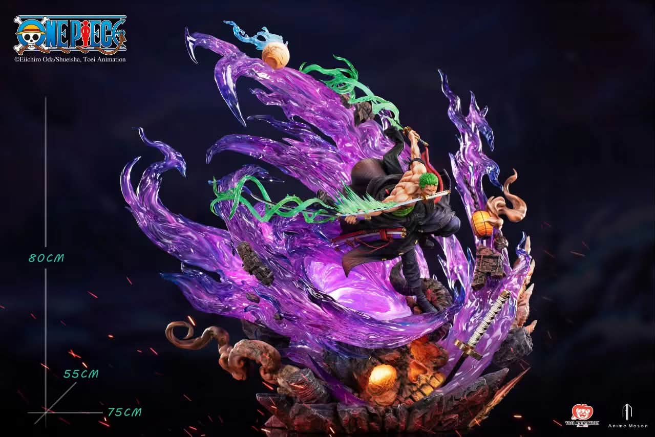 Anime Mason Art - One Piece Roronoa Zoro Statue (Licensed)