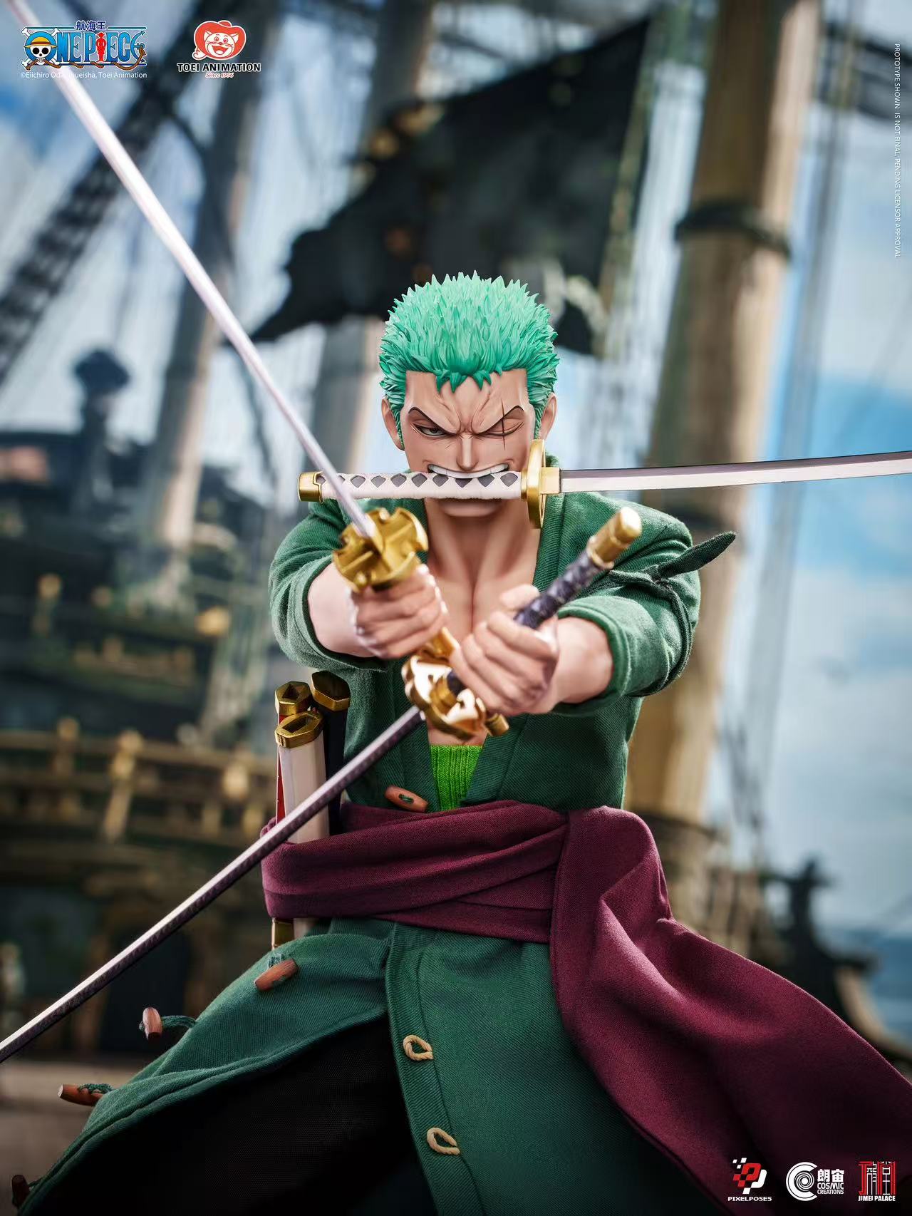 Pixel Poses X Cosmic Creations X JIMEI PALACE Studio - ONE PIECE Roronoa Zoro 1/6 Scale Platinum Silicone Action Figure (Licensed) - Image 9