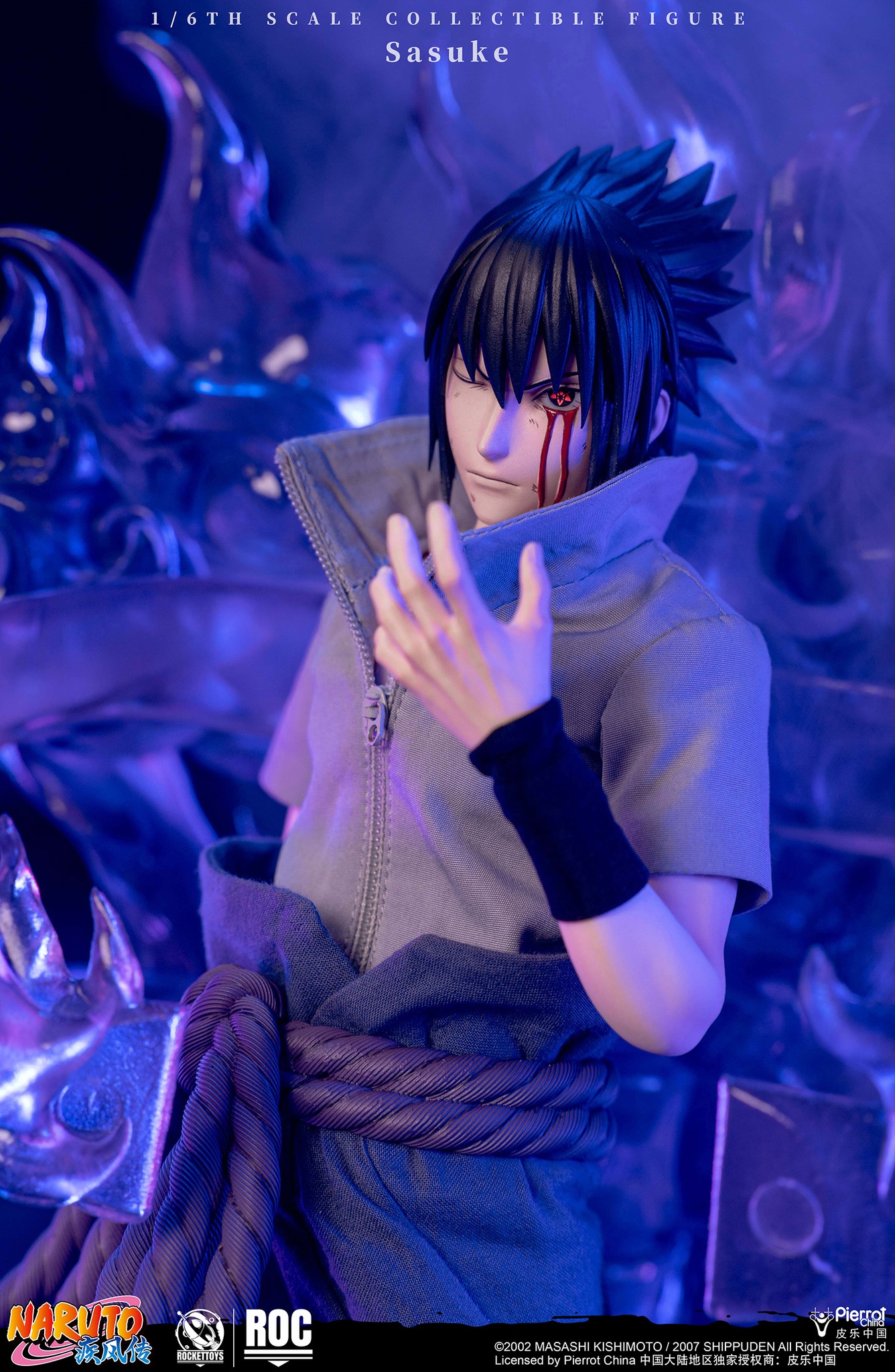 ROCKETTOYS Studio - Naruto Shippuden Sasuke Uchiha 1/6 Scale Action Figure ROC-017 ROC-018 (Licensed) - Image 4
