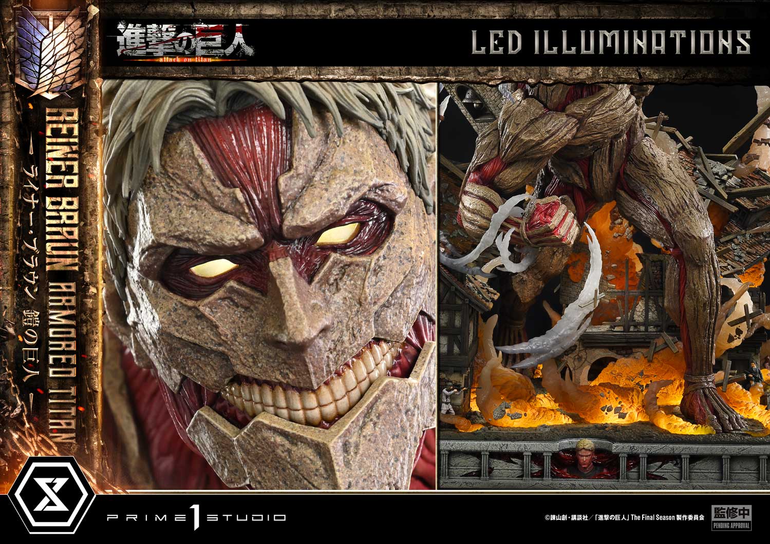 Prime 1 Studio - Ultimate Diorama Masterline TV animation Attack on Titan Reiner Braun Armored Titan UDMAOT-03 UDMAOT-03S (Licensed) - Image 5