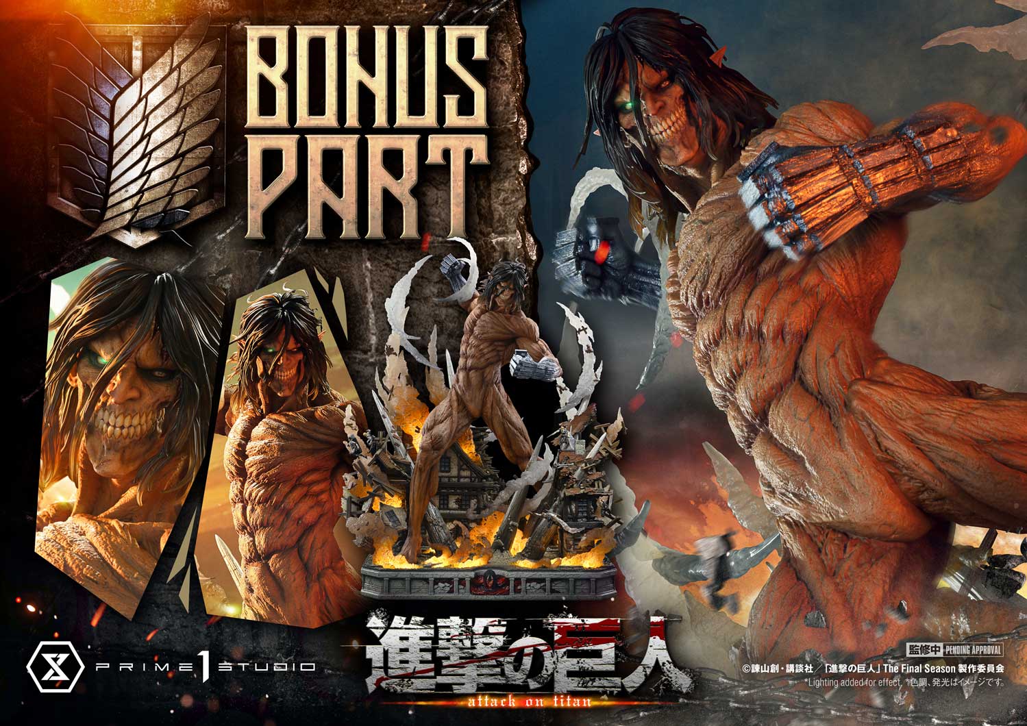 Prime 1 Studio - Ultimate Diorama Masterline TV animation Attack on Titan Eren Yeager Attack Titan UDMAOT-02 UDMAOT-02S (Licensed)